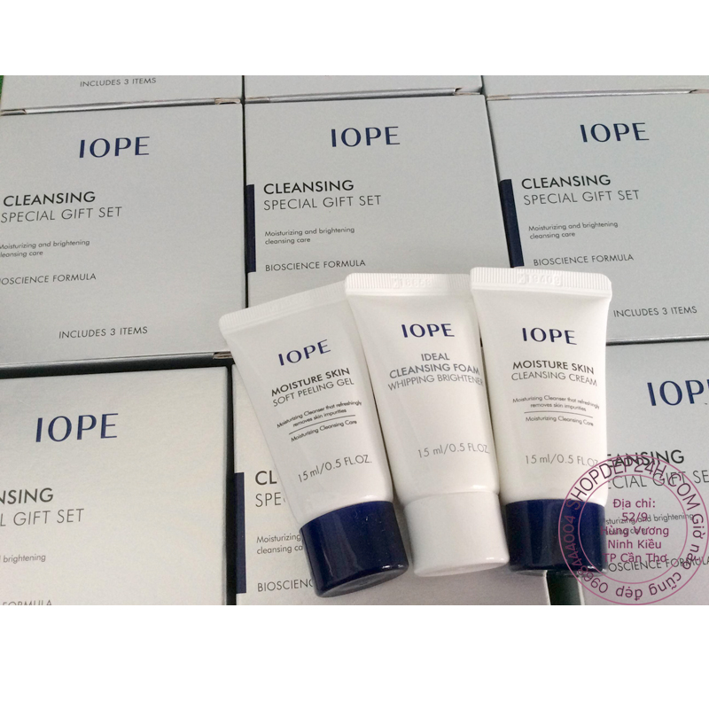 [IOPE] Set làm sạch da và dưỡng ẩm tức thì Cleansing special gift set Moisturizing & Brightening Mini Kit 3 x 15ml