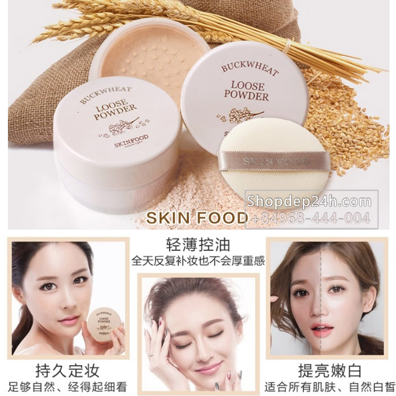 [Skinfood][New] Phấn bột kiềm dầu gạo của Skinfood Rice Shimmer Powder 23g